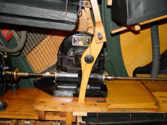 Close-up of the gear standard and connecting rods.