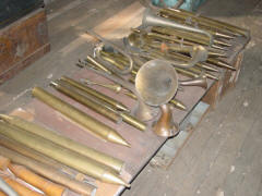 Brass pipes; Molinari shop, N.C.